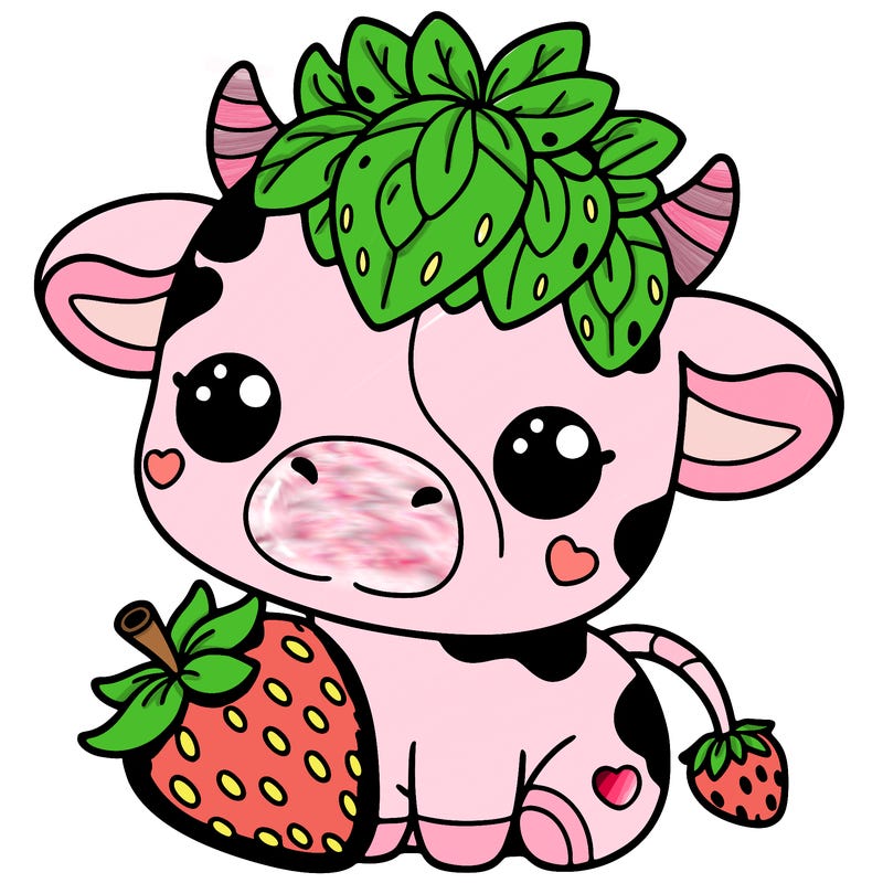 cute strawberry cow