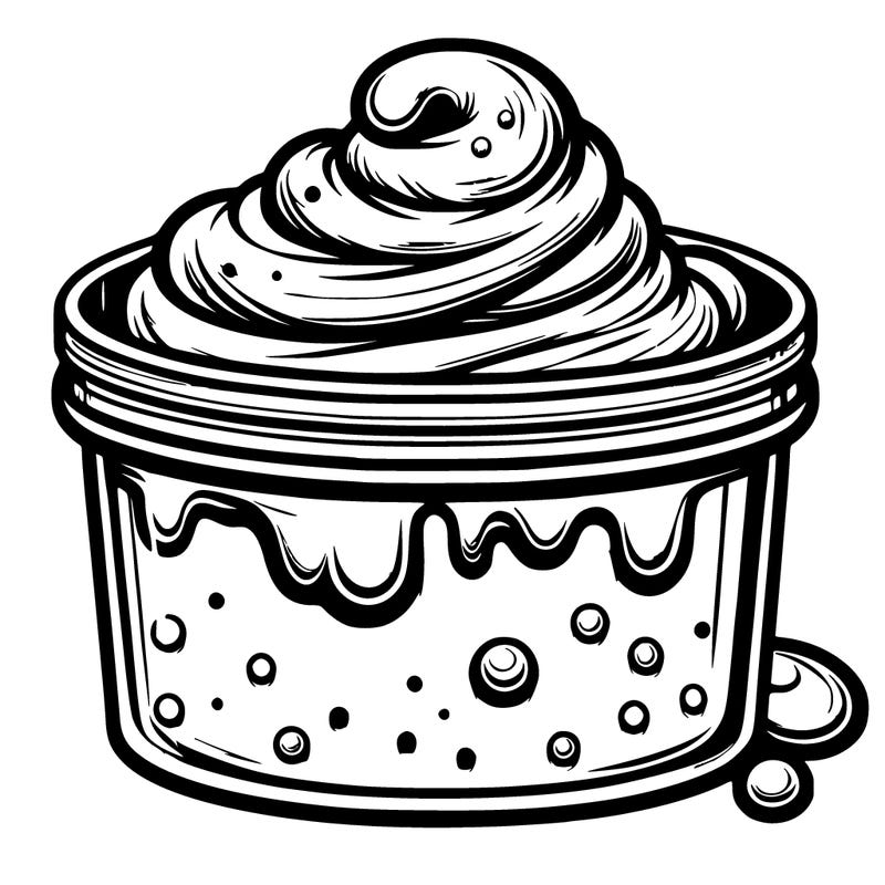 realistic slime in a container