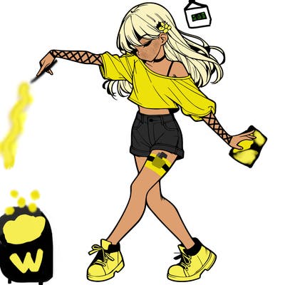 realistic girl danceing