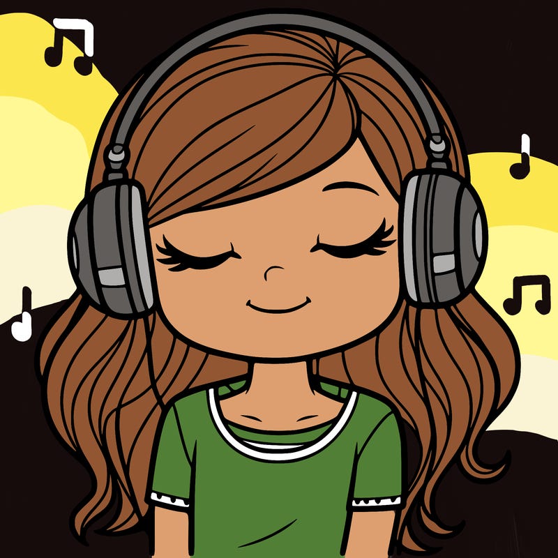 girl with headphones