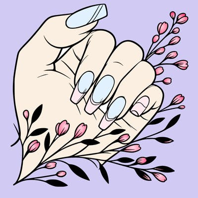 nails with french tip