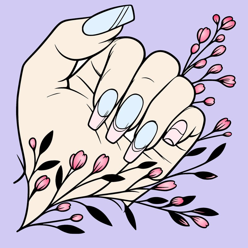 nails with french tip