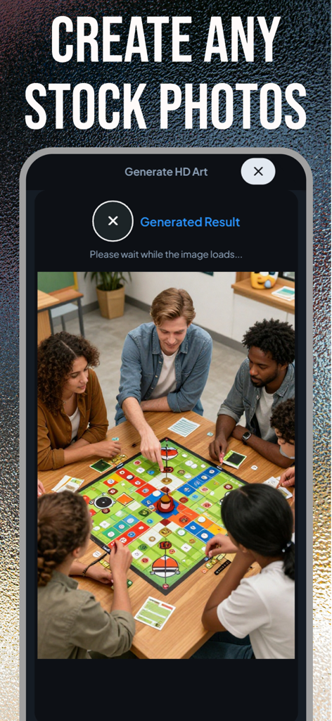 AI Image Generator Anime Maker - AI generated stock photo of a group of friends playing a board game created with the anime maker app