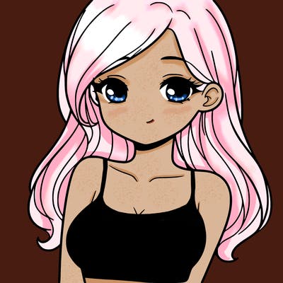 a pretty young girl in a tube top