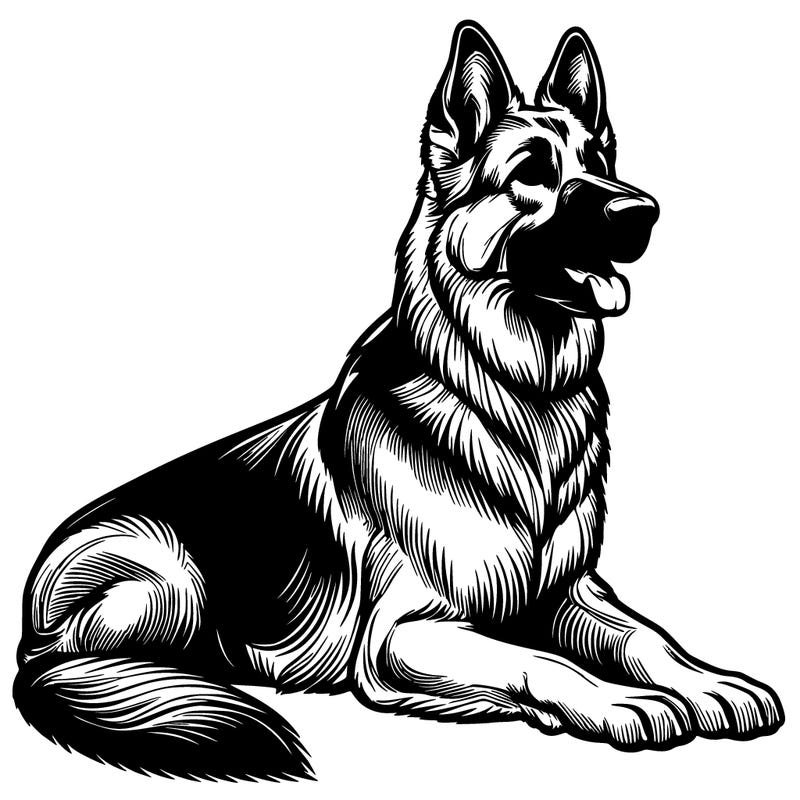 realistic german shepherd dog