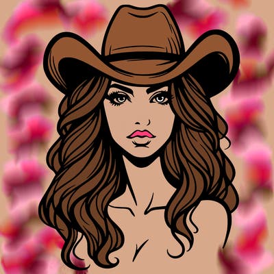 woman with cowboy hat