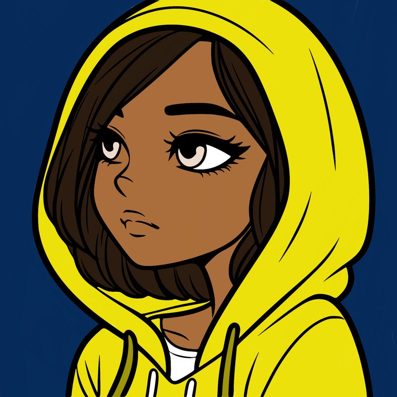 a woman wearing a hoodie