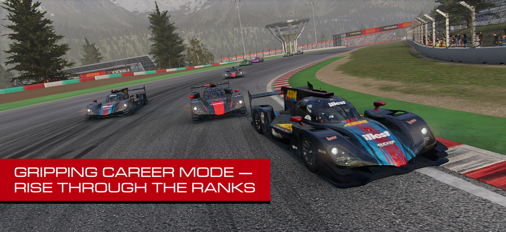 GRID™ Legends: Deluxe Edition - Carros de corrida protótipo competindo em uma pista no modo de carreira de GRID Legends Edição Deluxe.