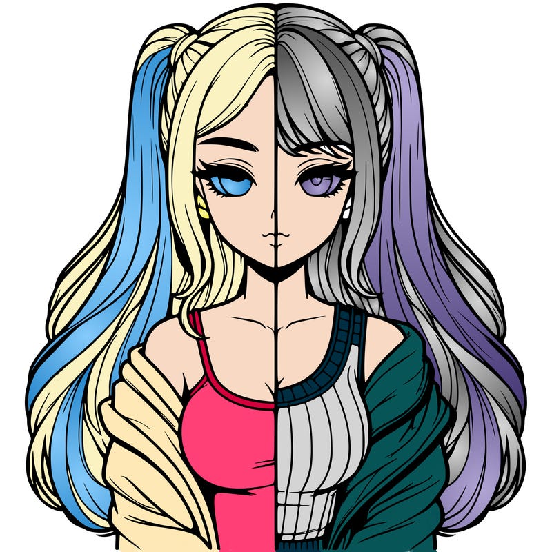 realistic girl split