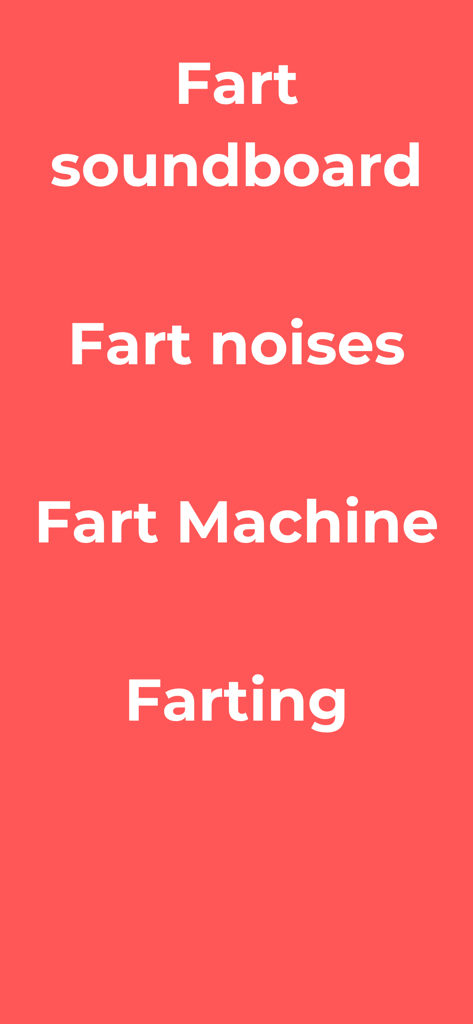 Liste der Furz-Soundboard- und Geräuschkategorien auf rotem Hintergrund