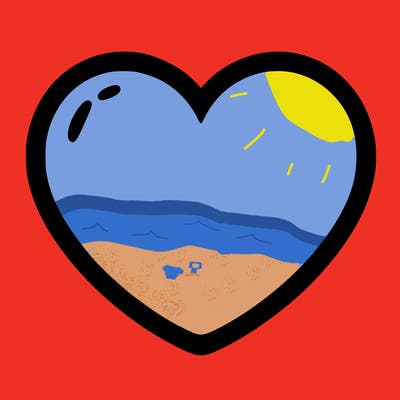 a blank heart