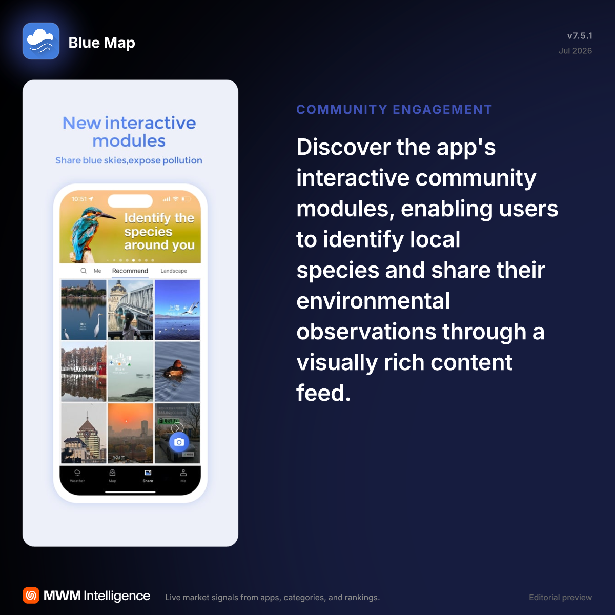 Blue Map - Weather App | MWM
