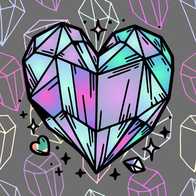 crystal heart
