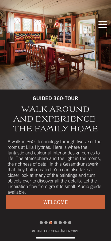 Carl Larsson - Visite guidée à 360° de la demeure familiale de Carl Larsson avec un intérieur suédois traditionnel.