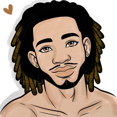 beautiful african american man with dreads