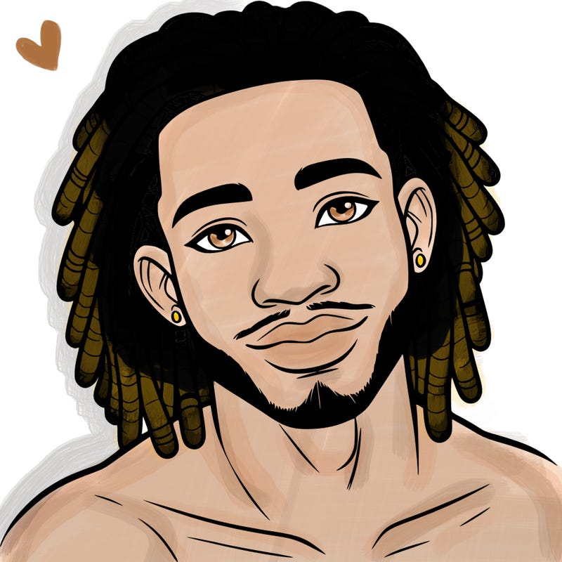 beautiful african american man with dreads