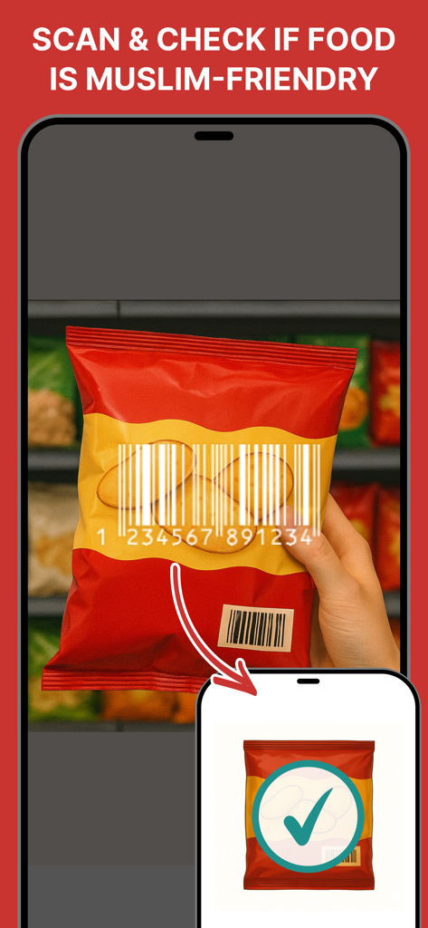 Halal Gourmet Japan - Scanning a snack barcode with Halal Lens to verify Muslim friendly status