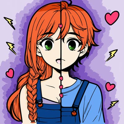 realistic girl boy split