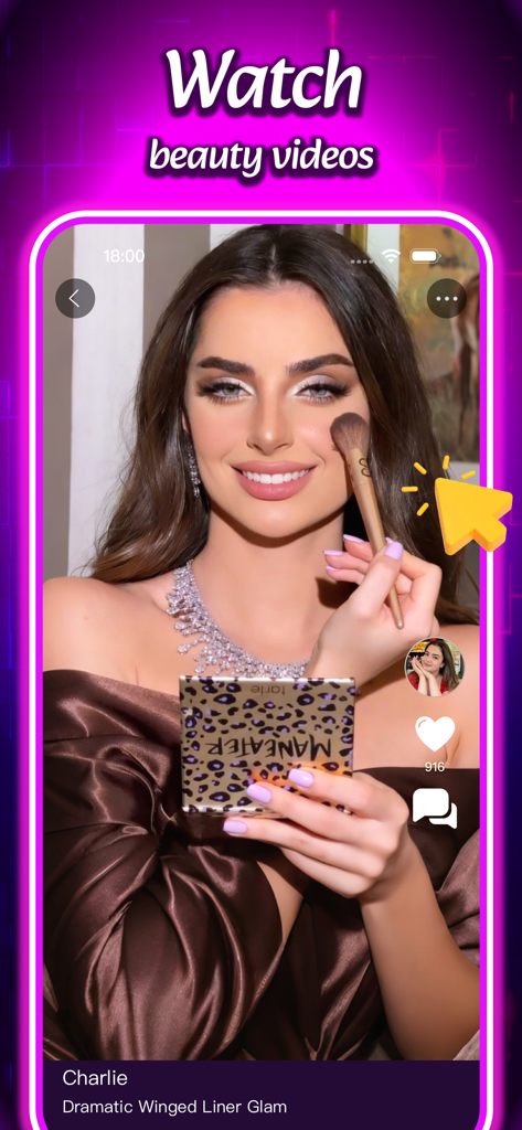 Tove - Un creator di makeup che applica cosmetici in un video sull'app Tove