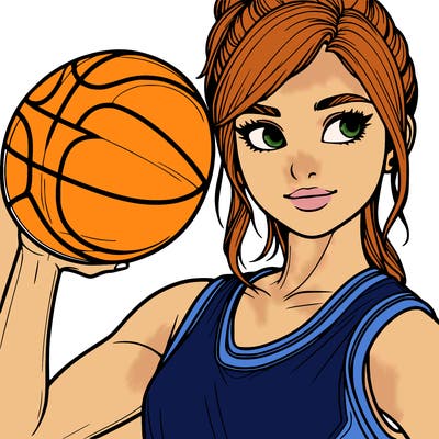 realistic basketball girl