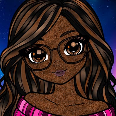 girl with beautiful eyes, hair, and glasses