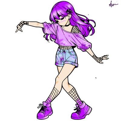 realistic girl danceing