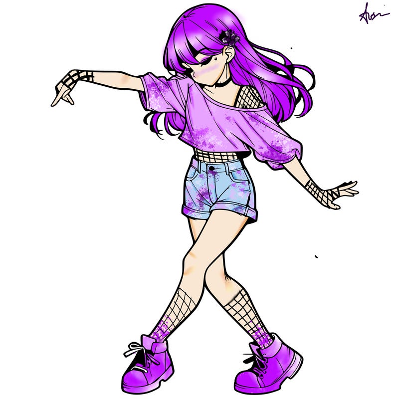 realistic girl danceing