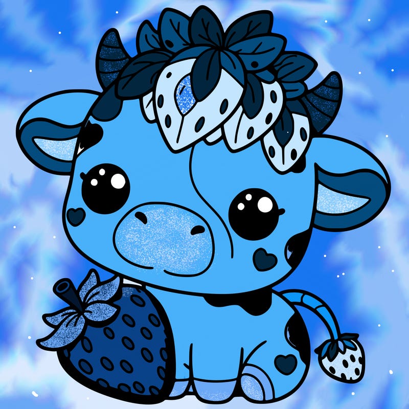 cute strawberry cow