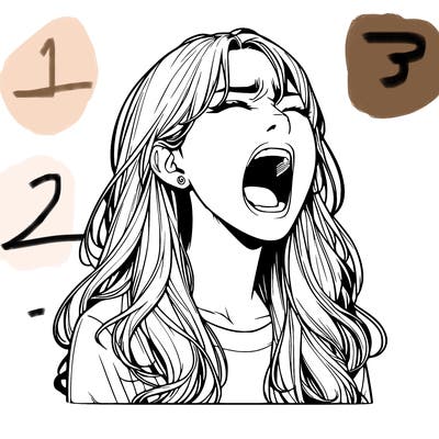 screaming realistic, girl