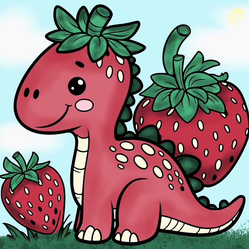 strawberry dinosaur