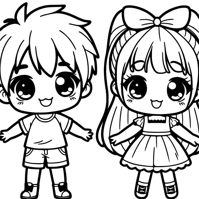 a cute boy with a cute girl