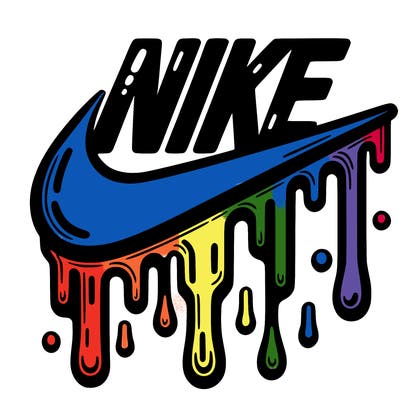 dripping nike logo