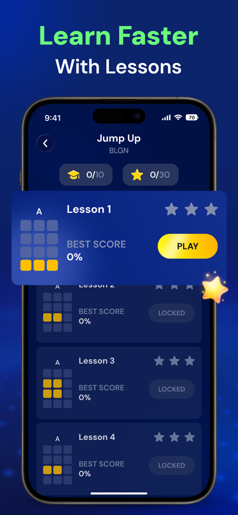 Drum Pad: Learn Beat Maker Kit - Pantalla móvil mostrando lecciones paso a paso de producción musical y seguimiento del progreso para la creación de beats