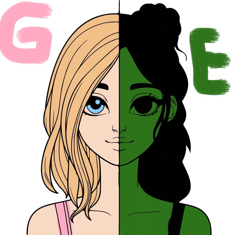 realistic girl split