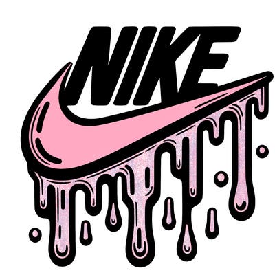 dripping nike logo