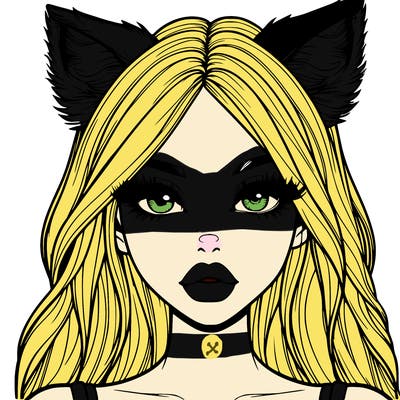 realistic girl with fox ears and realistic lips