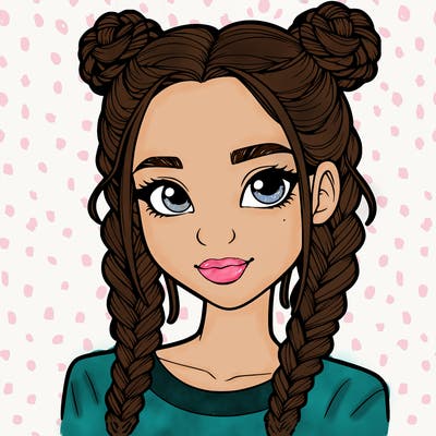 realistic girl with braids