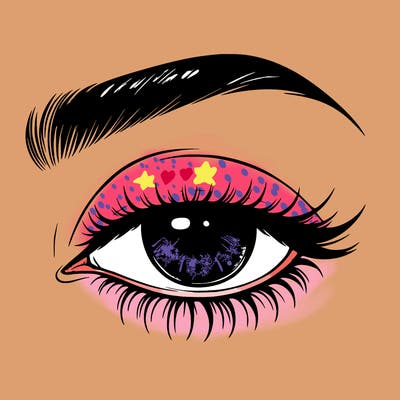 eye closed realistic