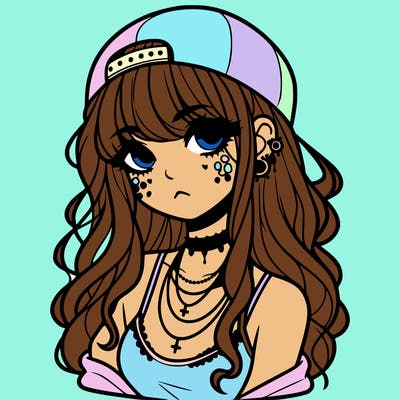 scene girl aesthetic