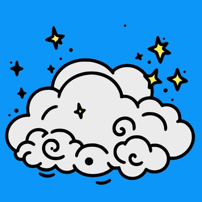 pink starry cloud sky