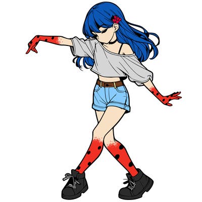 realistic girl danceing