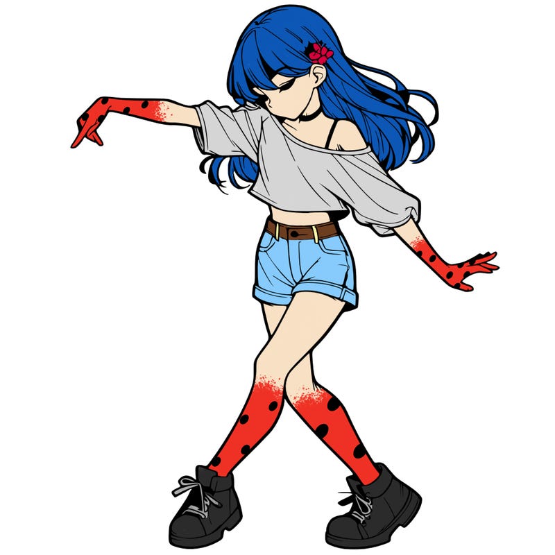 realistic girl danceing