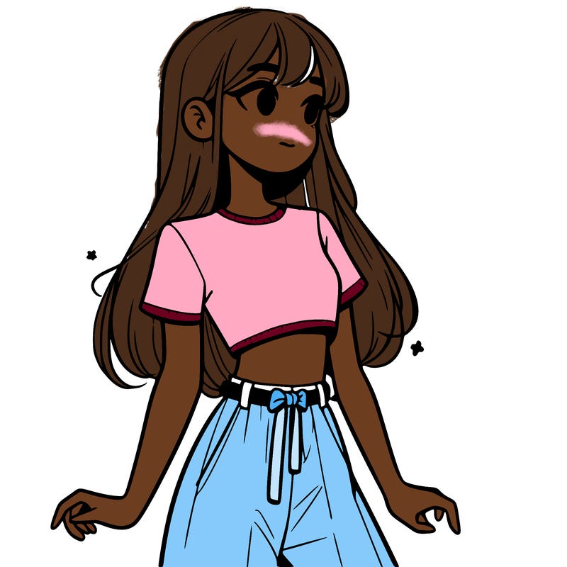 girl in a cute crop top