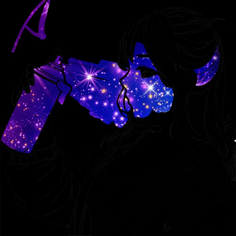 a realistic girl spray, painting