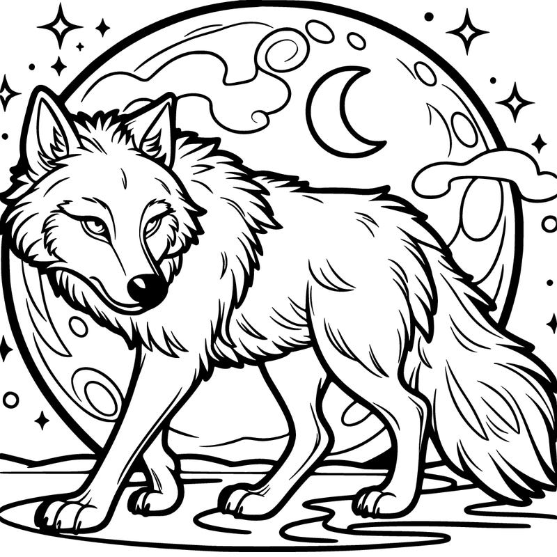 wolf moonlight