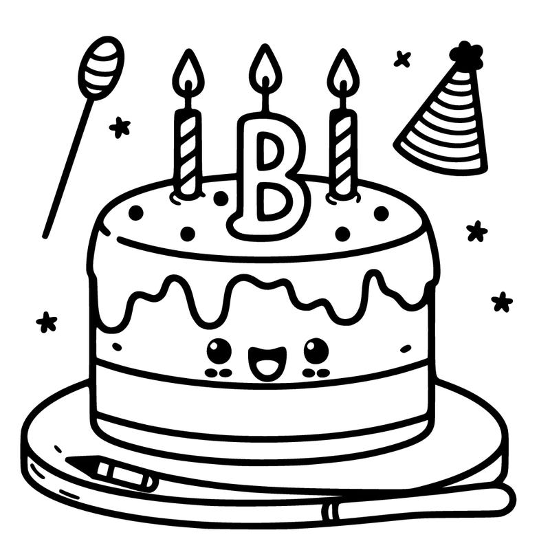 b day cake