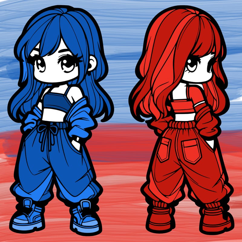 girl in crop top and baggy pants