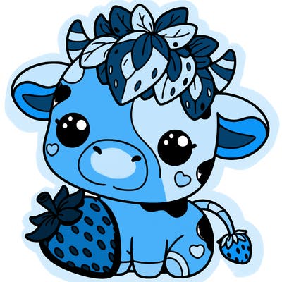 cute strawberry cow
