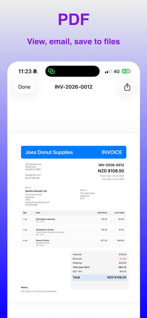 My Invoices - Business App | MWM