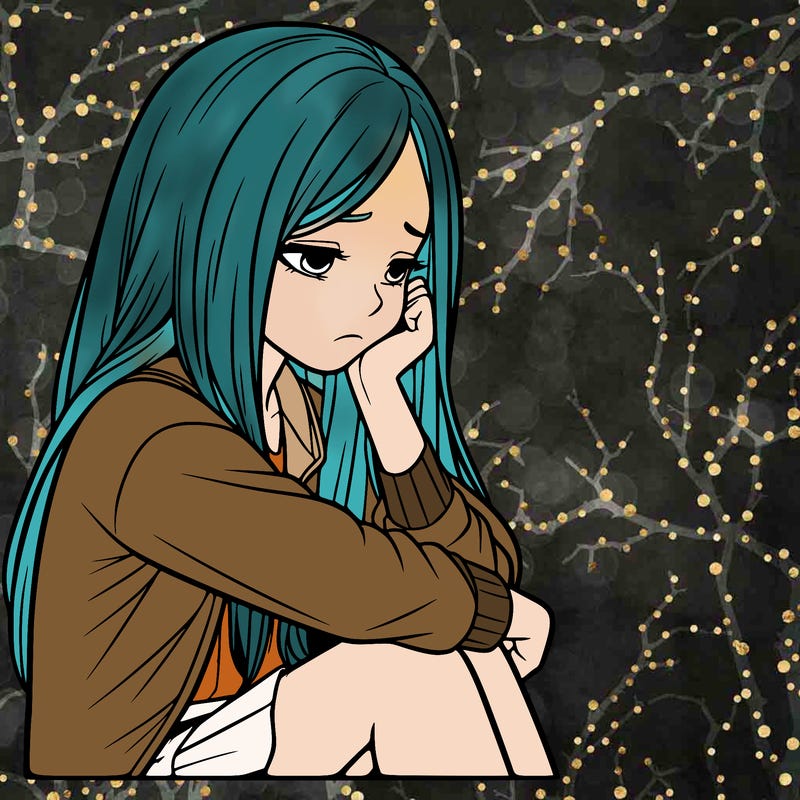 a realistic girl with depression